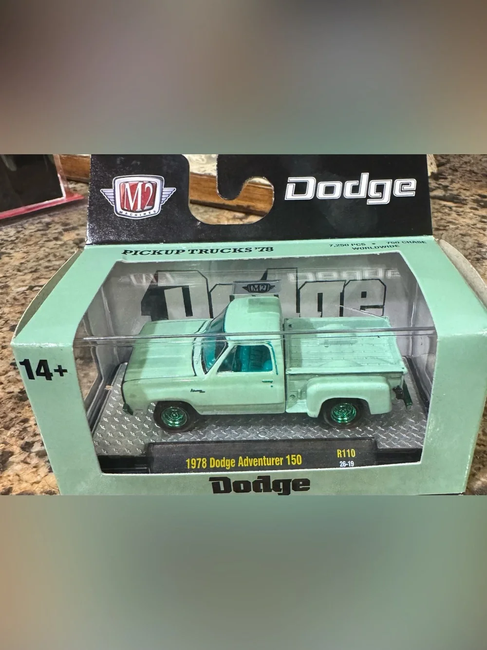 M2 Machines 1978 Dodge Adventurer 150 Mint Green Die-Cast Truck